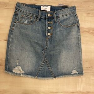 Old Navy Distressed Blue Mini Skirt Girls Size 10/12